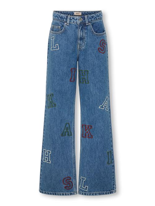 ONLY KIDS High Waist Wide Jeans College Medium Blue Denim