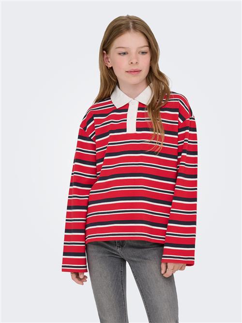 Se ONLY KIDS Poloshirt Ruby Salsa Night Sky Cloud Dancer hos SmartKidz