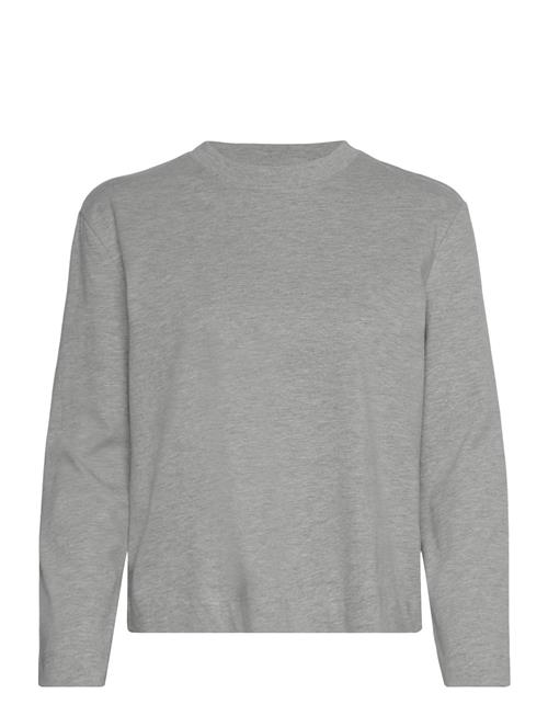 Slfessential Ls Boxy Tee Noos Selected Grey