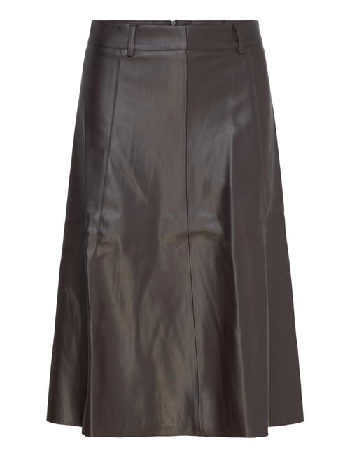 Vmpolly Midi Skirt Coated Exp Vero Moda Brown