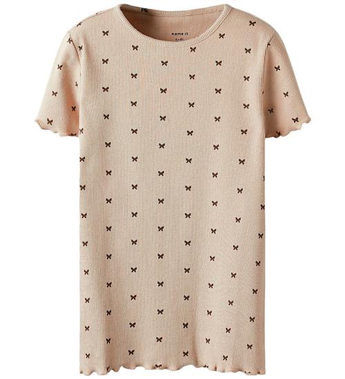 Name It T-shirt - Rib - NkfKarlia - Oxford Tan