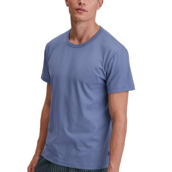 Calida Remix Basic Sleep T-shirt Blå bomuld Large Herre