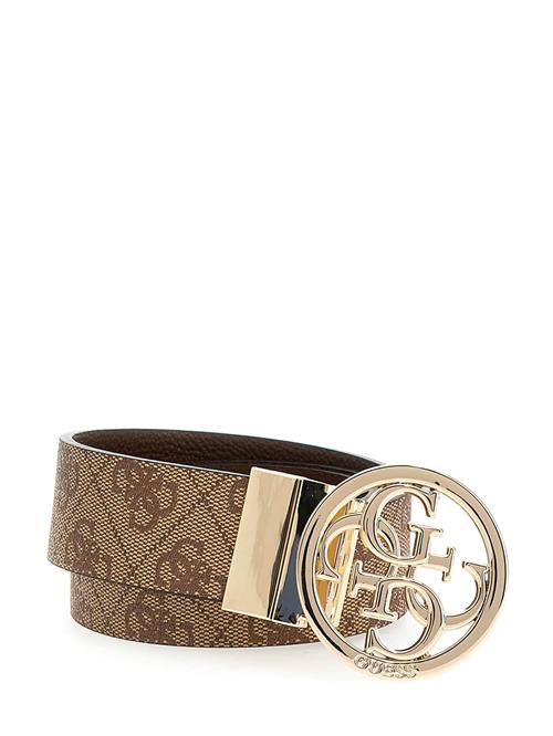 GUESS Bælte 'NOELLE ADJ & REV PANT BELT H35'  lysebrun / mørkebrun / guld