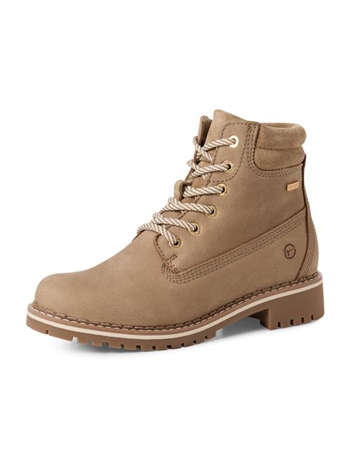 Tamaris Snørestøvletter  beige / sort