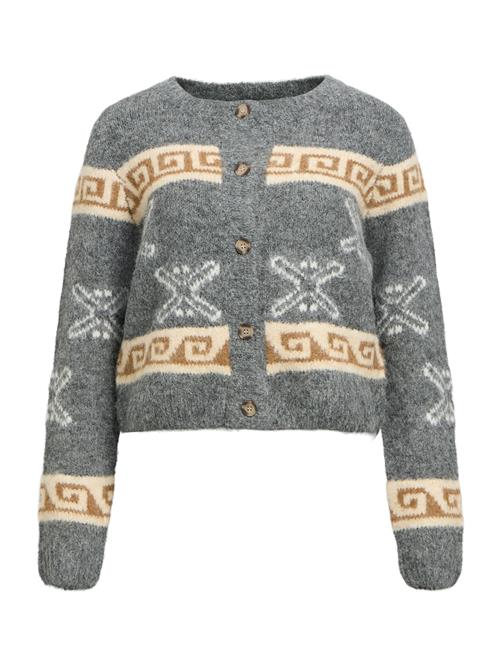 OBJECT Cardigan 'OBJGALIA'  beige / cognac / grå-meleret / hvid