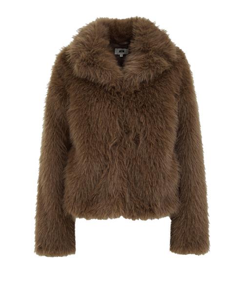 WE Fashion Vinterjakke  brun-meleret