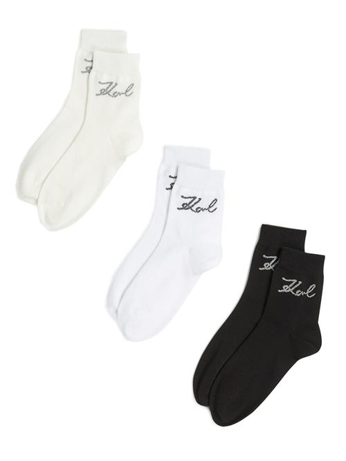 Karl Lagerfeld Sokker  beige / sort / hvid