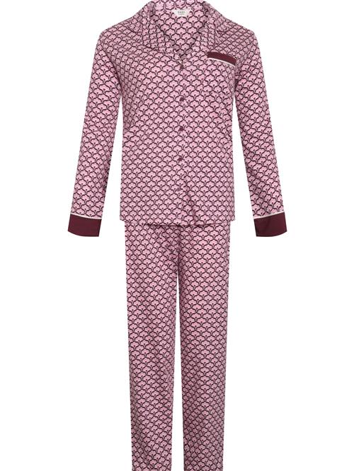 Dagi Pyjamas  lilla / vinrød / hvid