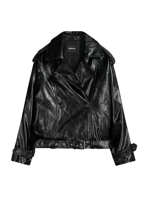Bershka Overgangsjakke  sort
