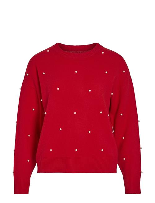 Vispark L/S Knit Pearl Pullover/Ka Vila Red