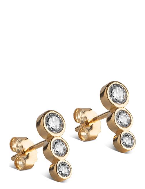 Studs, Trinity Cz Enamel Copenhagen Gold