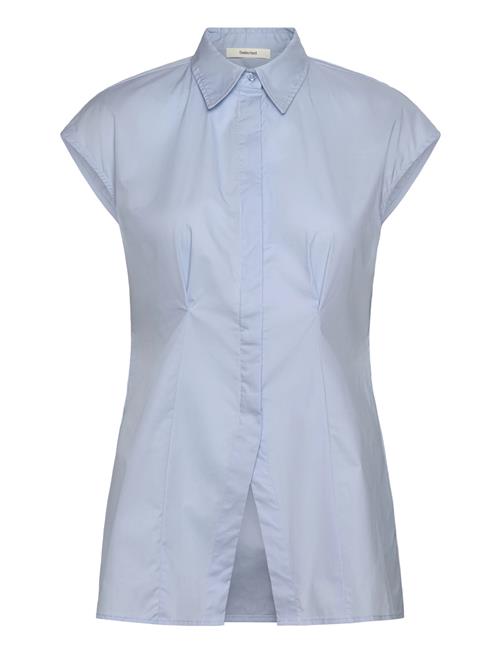 Slfdelia-Fina Slim Ss Shirt Ex Selected Blue