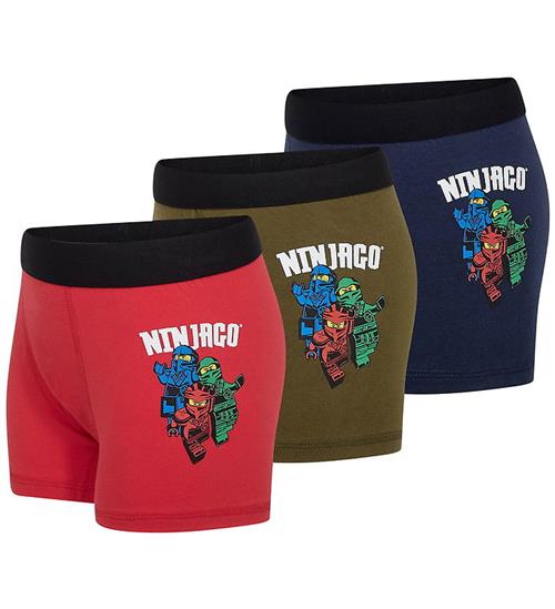 LEGOÂ® Wear Ninjago Boxershorts - 3-pak - LwaGan - Blå/Rød/Grøn