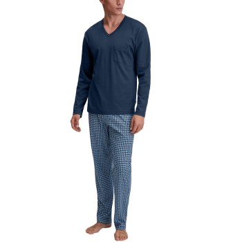 Calida Relax Streamline 5 Pyjama Blå Mønster bomuld X-Large Herre