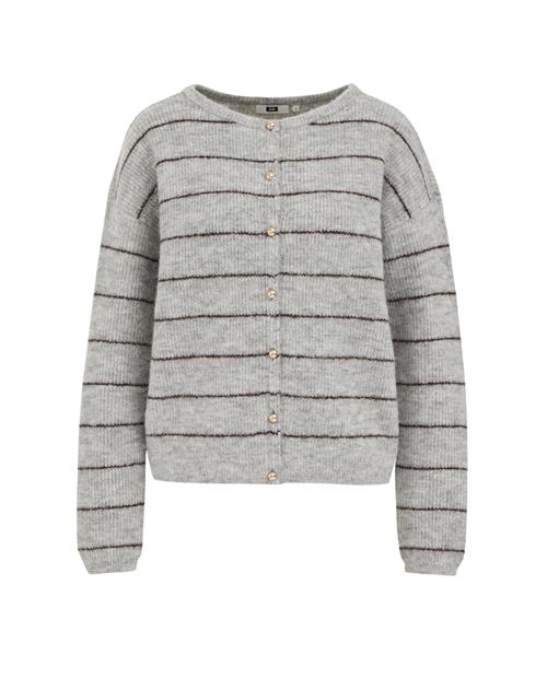 WE Fashion Cardigan  brun / lysegrå