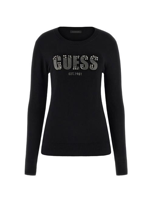 Se GUESS Pullover  sort / sølv ved About You