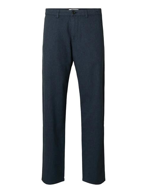 Slh196-Straight Miles Brushed Pant Noos Selected Navy