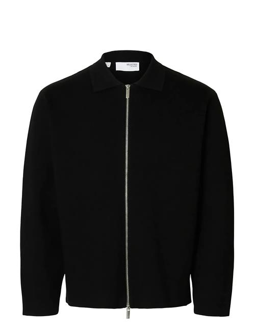 Slhmike Light Ls Knit Full Zip Cardigan Selected Black