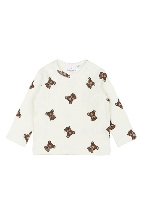The New Siblings GOTS Paulo Rib T-shirt Med Lange Ærmer Cloud Dancer  Cloud Dancer  86 cm  Hvid  86 cm  mand