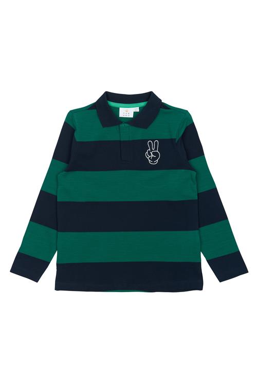 The New GOTS Pino Langærmet Piqué-polo Navy Blazer Striped  Navy Blazer Striped 3-4 Y  Marineblå  3-4 år  mand