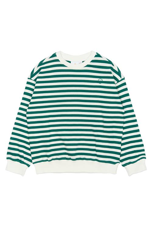 The New TNNero OS Sweatshirt Alpine Green Striped Alpine Green Striped 5-6 Y  Grøn  5-6 år  mand