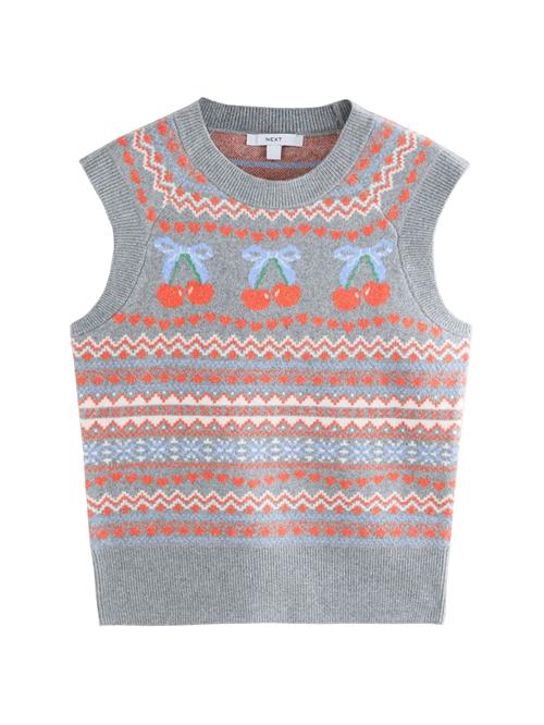 Next Pullover  lyseblå / lysegrå / orange / hvid