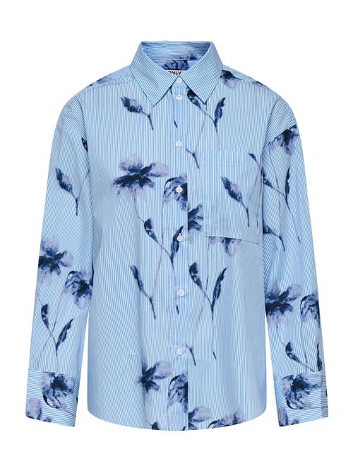 ONLY Bluse 'ONLNANO'  blå / lyseblå / hvid