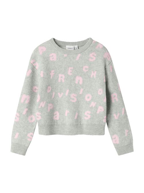 NAME IT Pullover 'NMFOLINE'  lysegrå / lyserød