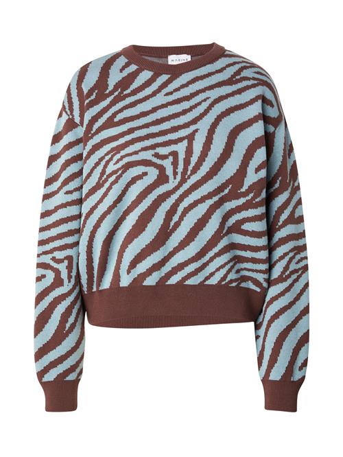 mazine Pullover  lyseblå / brun