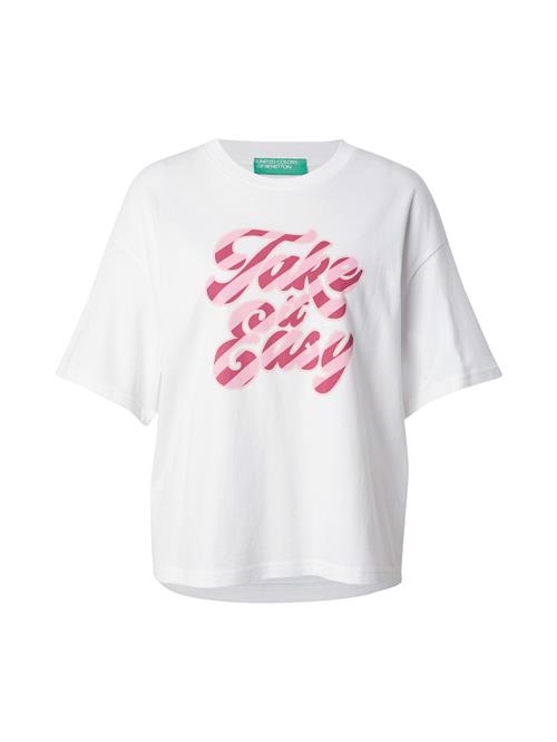 UNITED COLORS OF BENETTON Shirts  beige / pink / lyserød / hvid