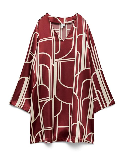 VERO MODA Kjole 'VMHADLEY'  rustbrun / hvid