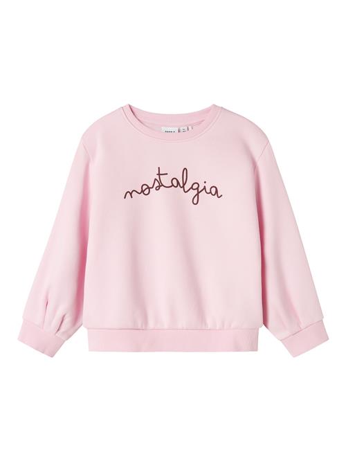 NAME IT Sweatshirt 'NMFOVI'  lyserød / bordeaux