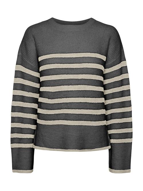 PIECES Pullover 'PCLINE'  lysegrå / mørkegrå