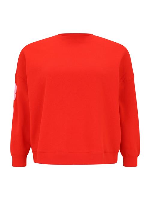 PIECES Curve Sweatshirt 'PCFANY'  lyserød / knaldrød