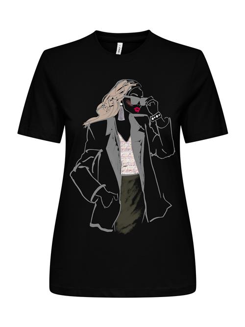 ONLY Shirts 'ONLEMMA'  beige / lysegrå / sort