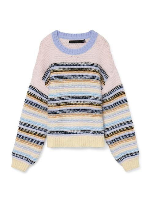 VERO MODA Pullover 'BONBON'  himmelblå / lyserød / sort