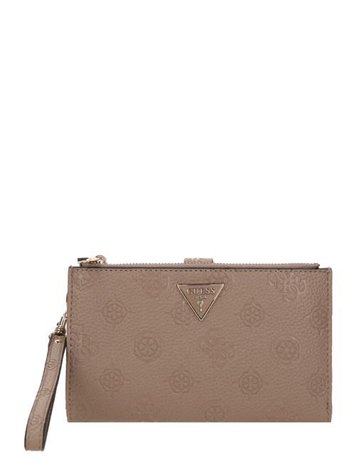 GUESS Tegnebog 'CRESIDIA II SLG DBL ZIP ORGNZR'  mørkebeige