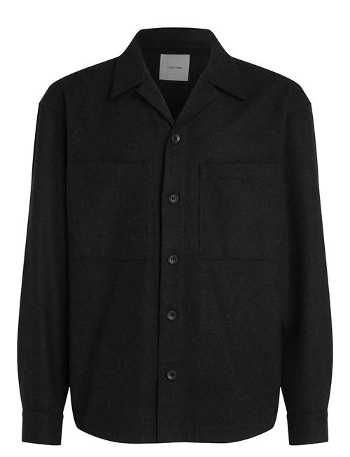 Wool Blend Overshirt Calvin Klein Black
