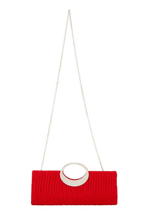 FELIPA Clutch  rød / sølv / transparent