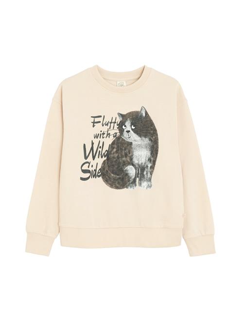 Cool Club Sweatshirt  beige / lysegrå / sort