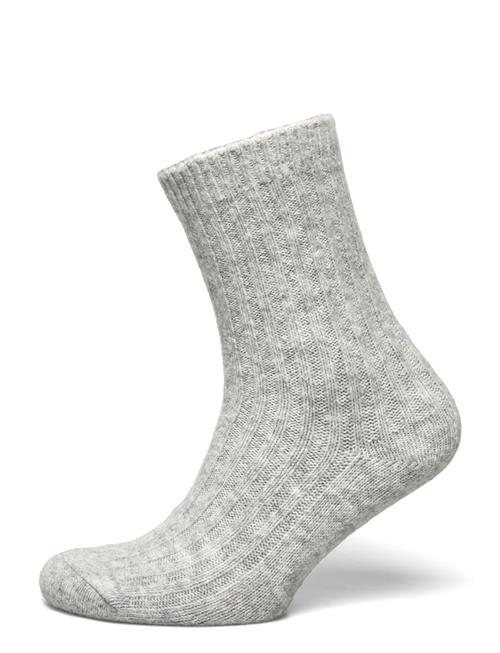 Sock Heavy Wool Rib Lindex Grey