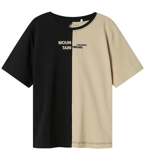 Name It T-shirt - NkmOzzi - Sort/Beige