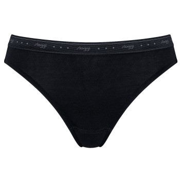 Sloggi Trusser 3P 24 7 100 Tai Briefs Sort bomuld 40 Dame
