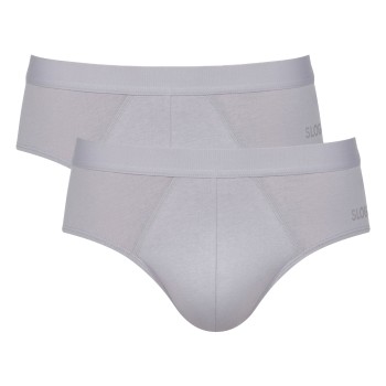 Sloggi 2P Men GO ABC 2 0 Briefs Grå bomuld Small Herre