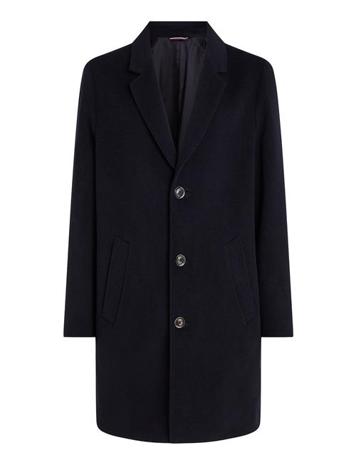 Se Dc Wool Mix Coat Tommy Hilfiger Navy ved Booztlet