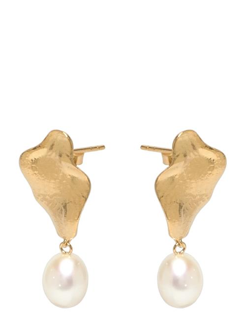 Earring, Caia Large Enamel Copenhagen Gold