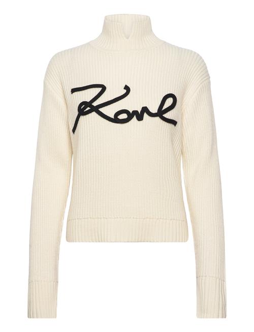 Soutache Signature Chunky Knit Karl Lagerfeld Cream
