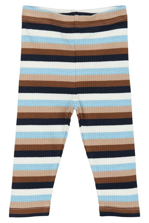 The New Siblings GOTS Park Rib-leggings Powder Blue Striped  Powder Blue Striped 74 cm  Blå  74 cm  mand