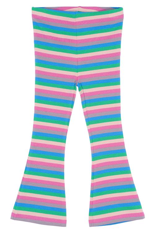 The New Siblings GOTS Polly Flared Rib-bukser Multi Striped  Multi Striped 80 cm  Lyserød  80 cm  kvinde