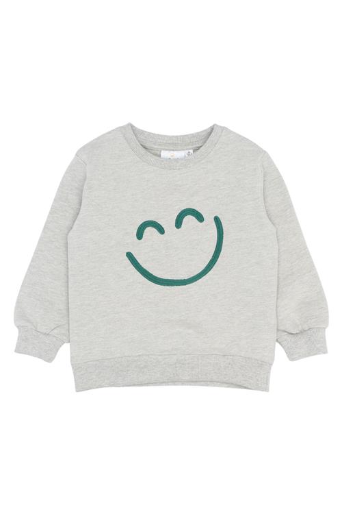 The New Siblings Pawnee Melange Sweatshirt Grey Melange  Grey Melange 80 cm  Grå  80 cm  mand